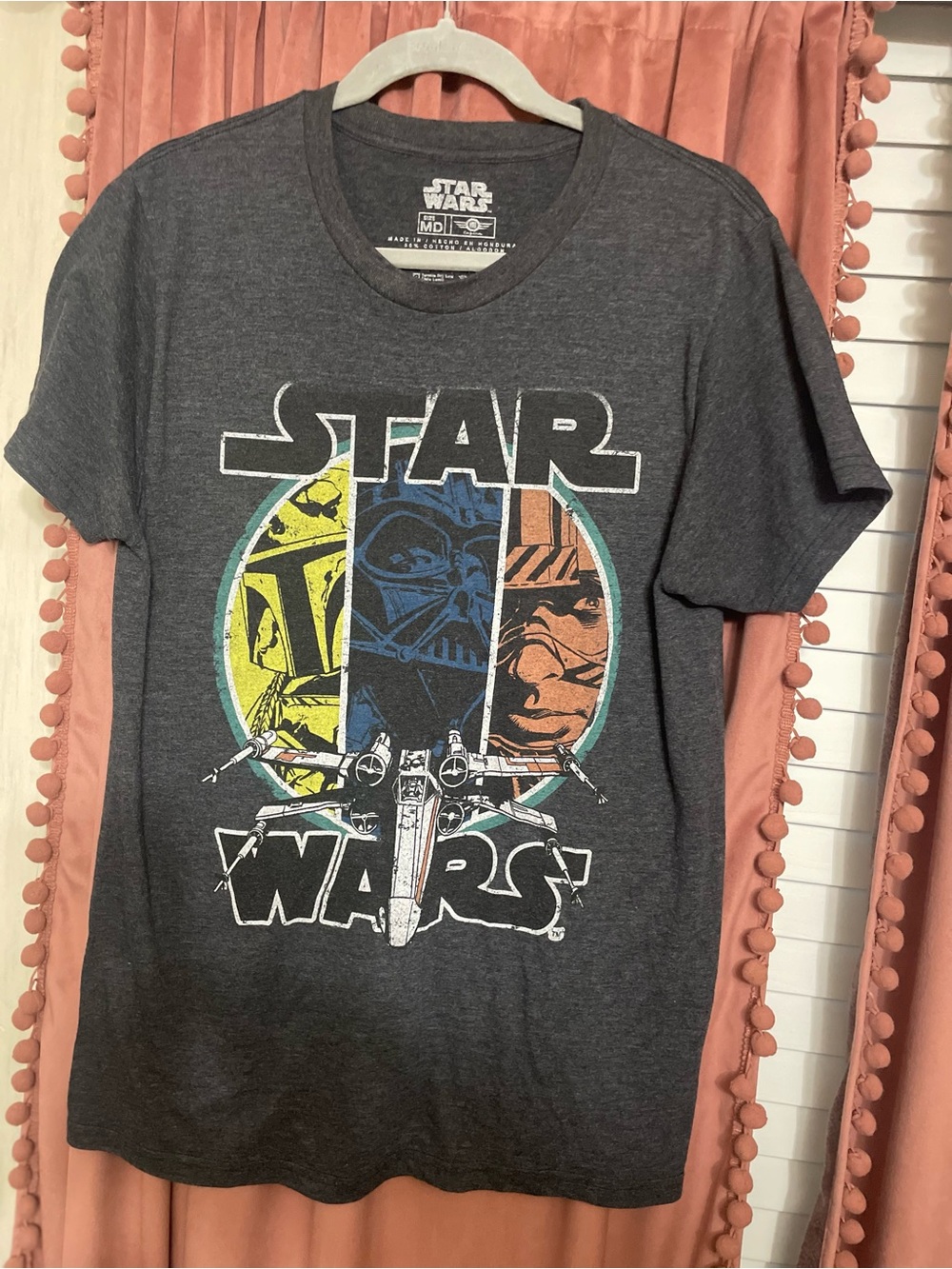 Star Wars Graphic Tee - Charcoal with Multicolor Print